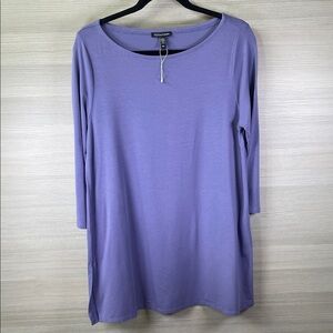 Eileen Fisher Lavender Tunic 3/4 Length Sleeve New Without Tags | Medium